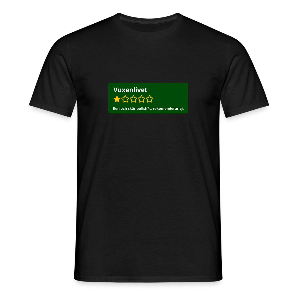Recension på vuxenlivet T-shirt Herr - svart