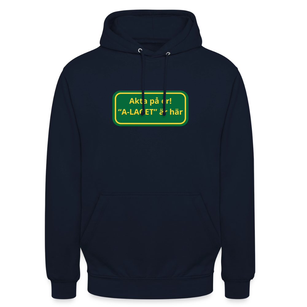 Akta på er A-laget är här Hoodie unisex - marinblå
