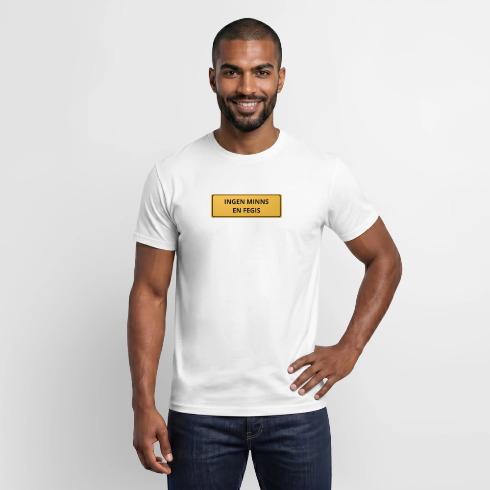 Ingen minns en fegis T-shirt herr - vit