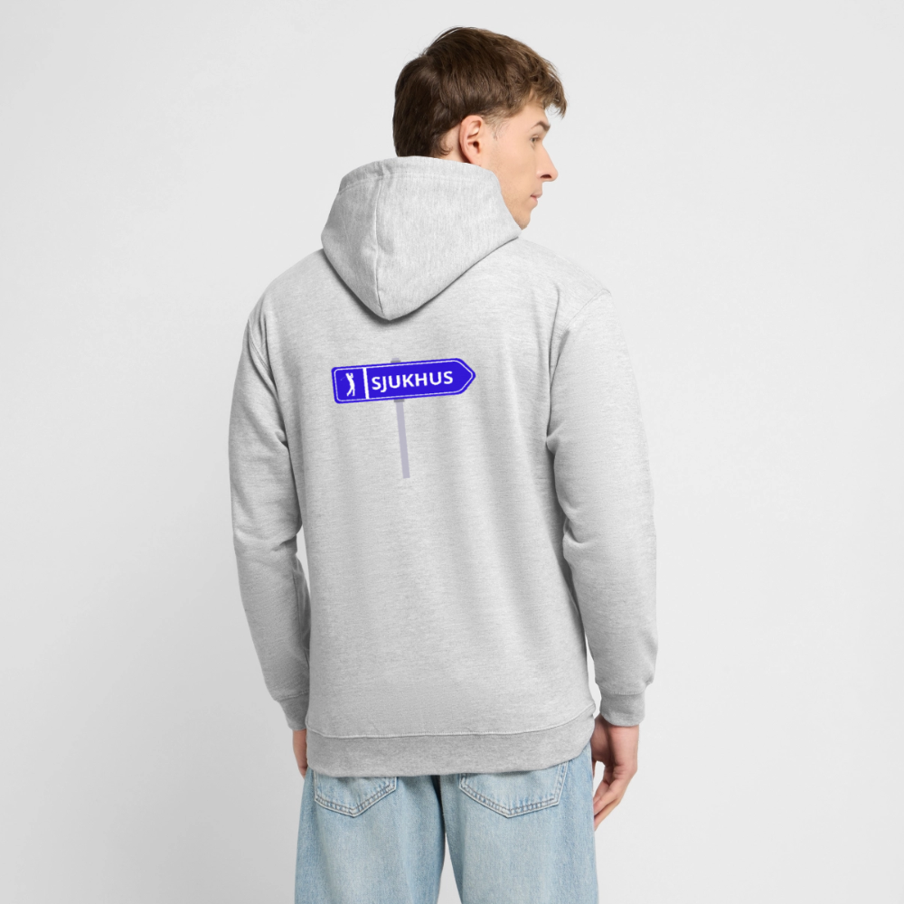 Sjukhus skylt  Hoodie Unisex - ljusgråmelerad