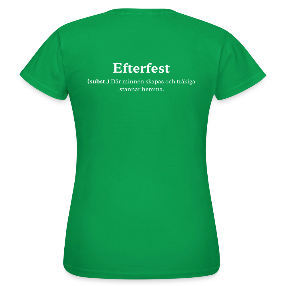 Efterfest T-shirt Dam - kellygrön