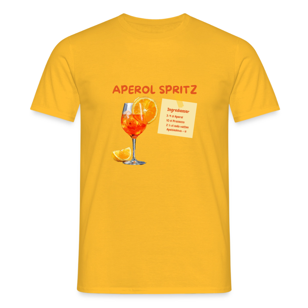 Aperol spritz T-shirt herr - gul