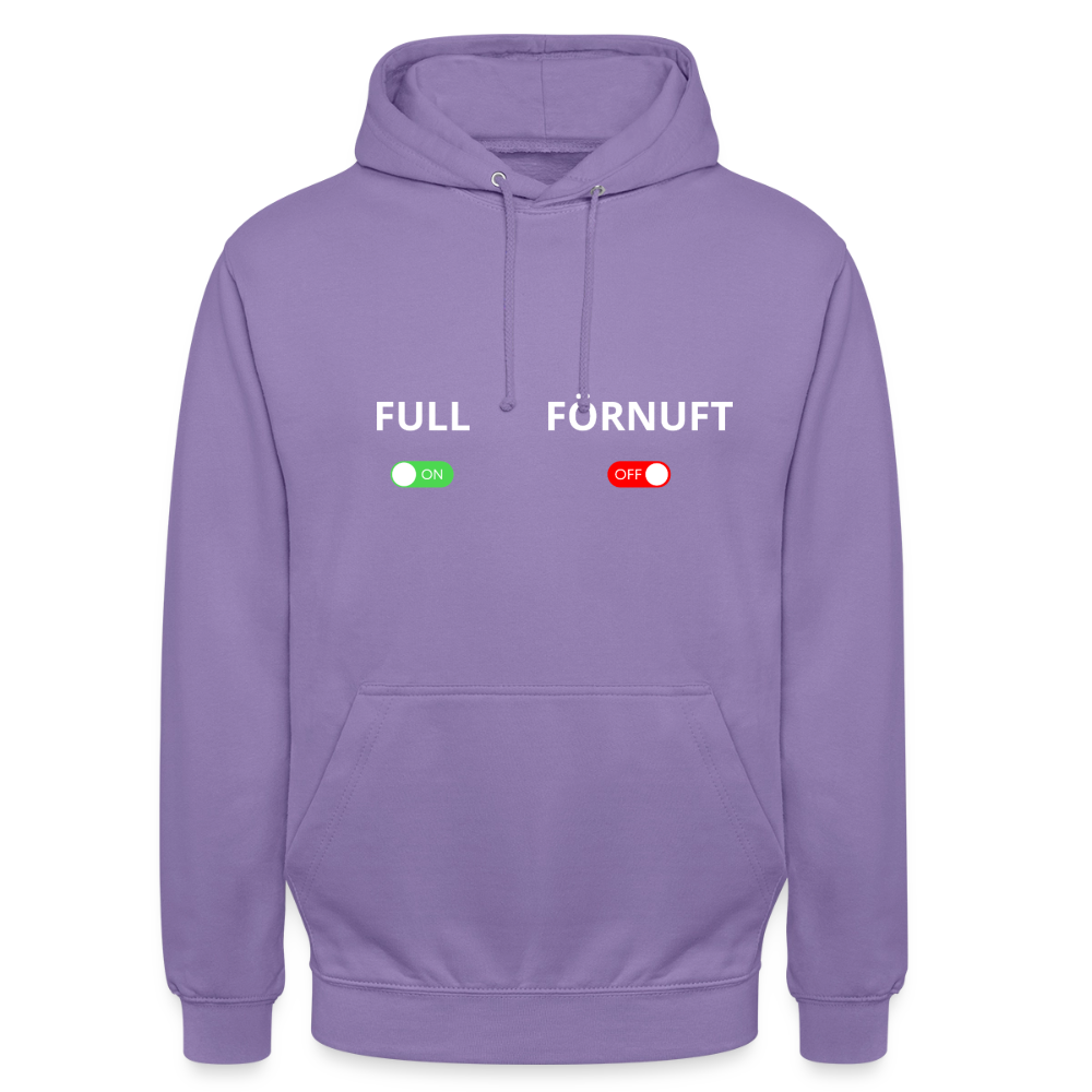 Full on, Förnuft off Hoodie Unisex - lavendel