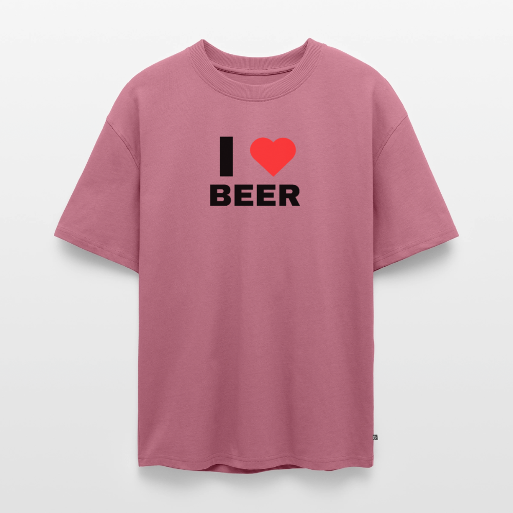 I love beer  Oversized premium-T-shirt unisex - malvafärgad