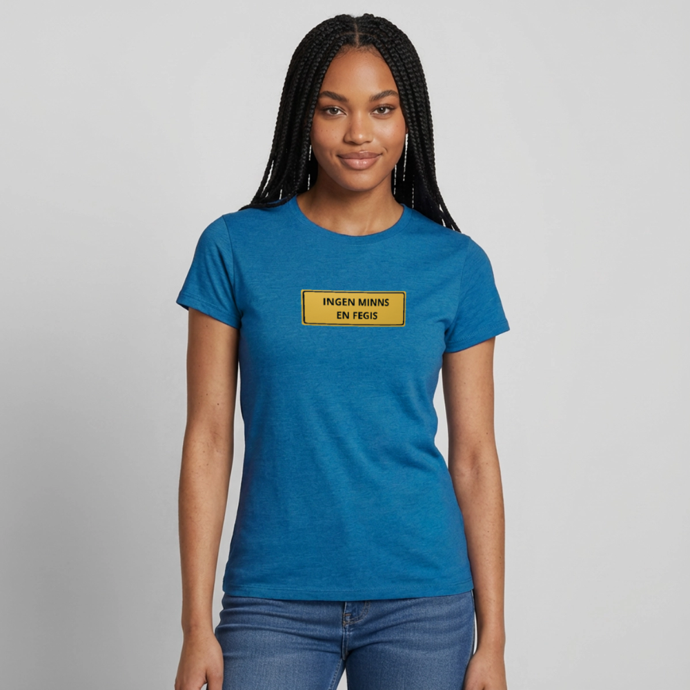 Ingen minns en fegis T-shirt dam - antikblå safirljung