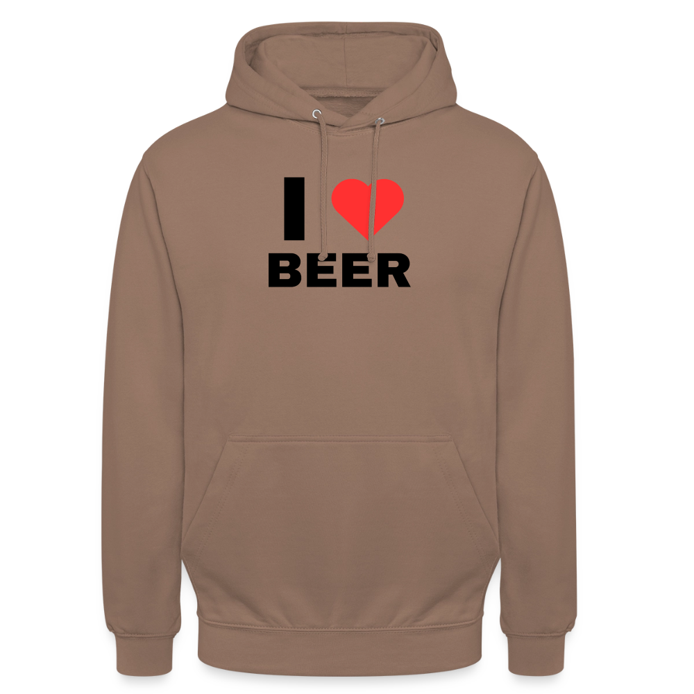 I love beer Hoodie unisex - mocka