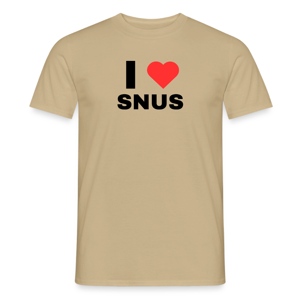 I love snus T-shirt herr - sandbeige