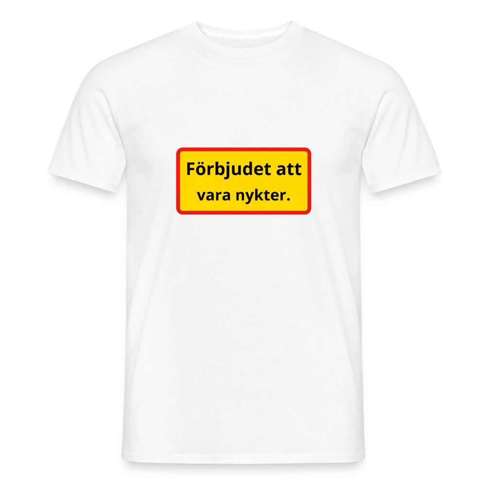 Förbjudet att vara nykter T-shirt Herr - vit