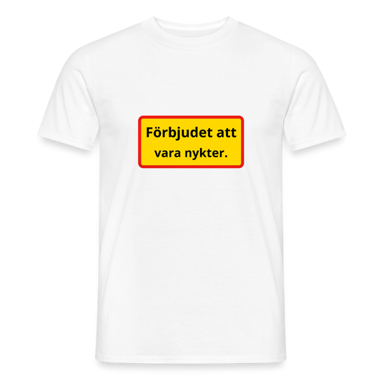 Förbjudet att vara nykter T-shirt Herr - vit