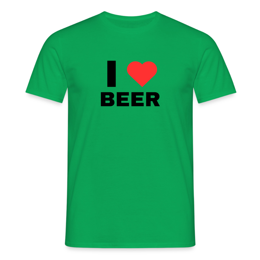 I love beer T-shirt herr - kellygrön