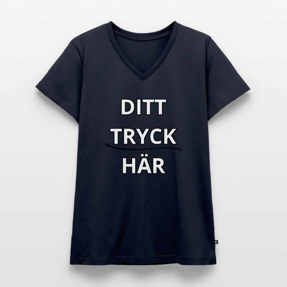 Women's Organic V-Neck T-Shirt by Stanley & Stella - marinblå