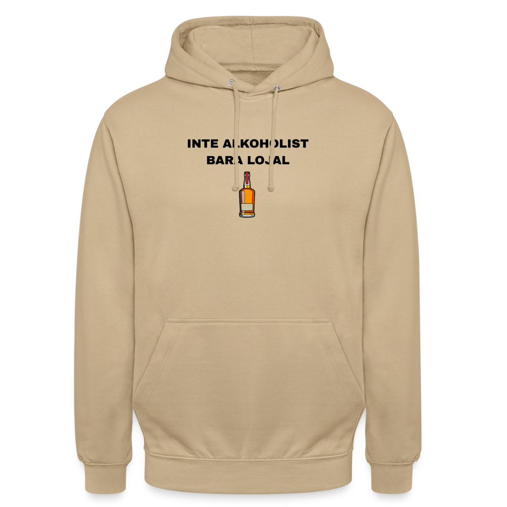 Inte alkoholist bara lojal Hoodie Unisex - beige