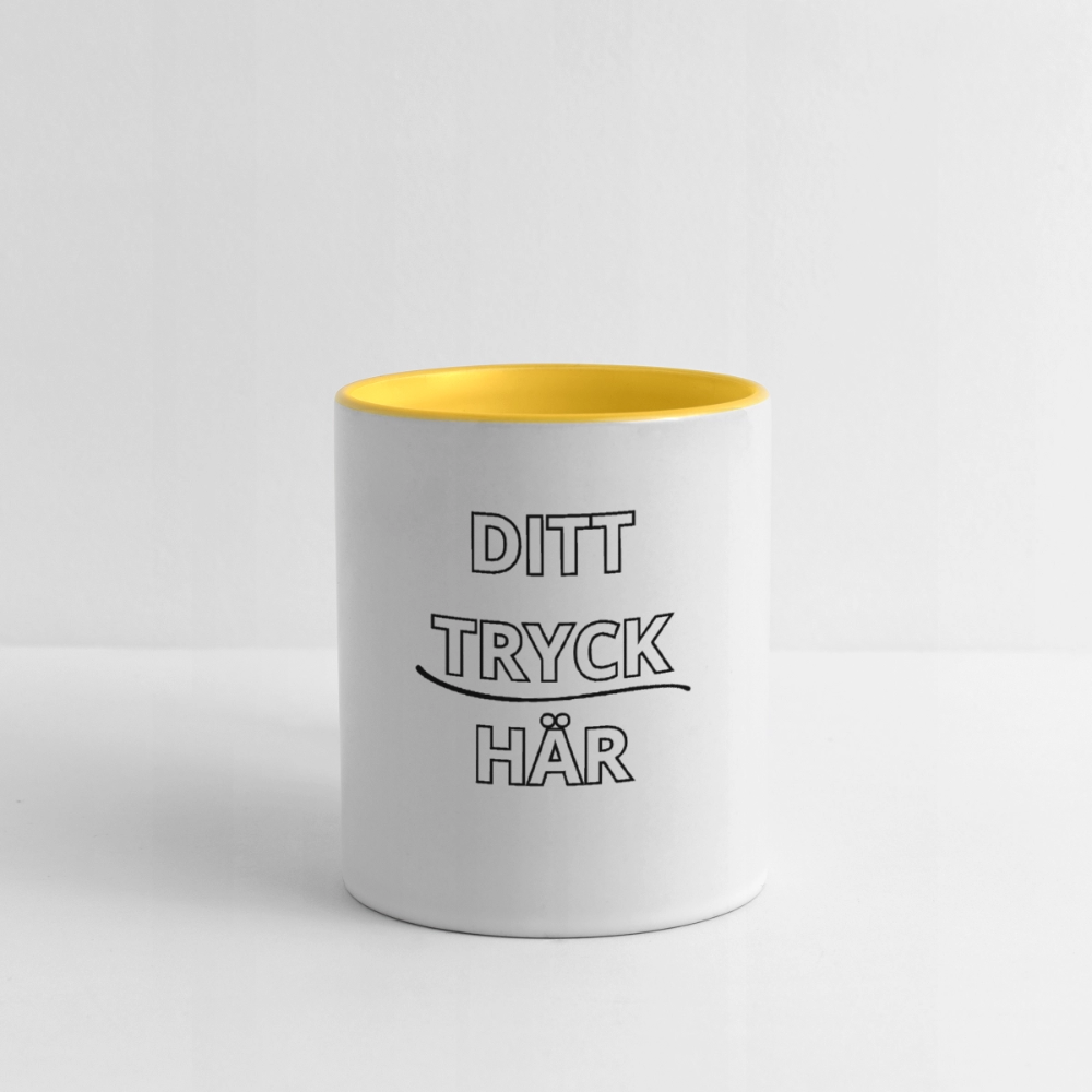 Contrasting Mug - vit/gul