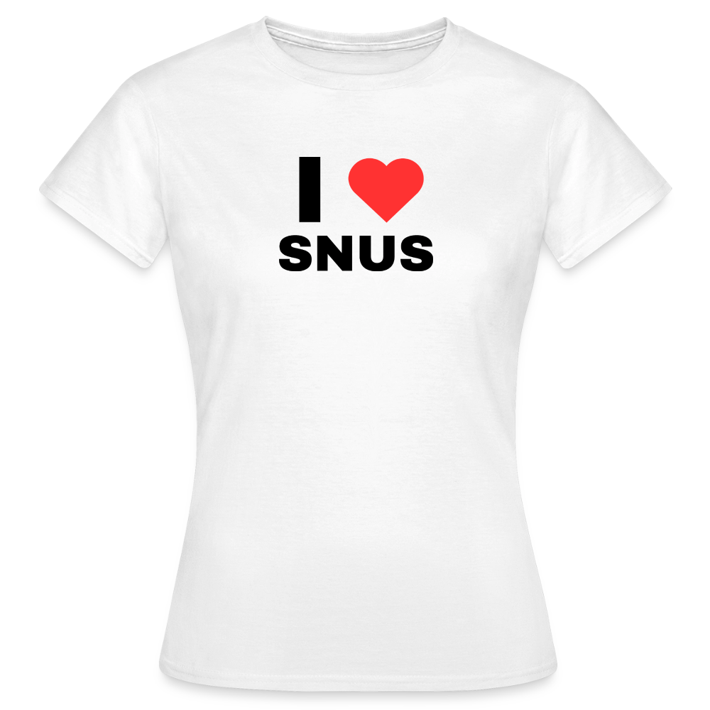 I love snus T-shirt dam - vit