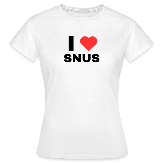 I love snus T-shirt dam - vit