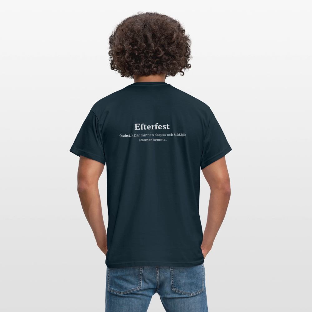 Efterfest T-shirt Herr - marinblå