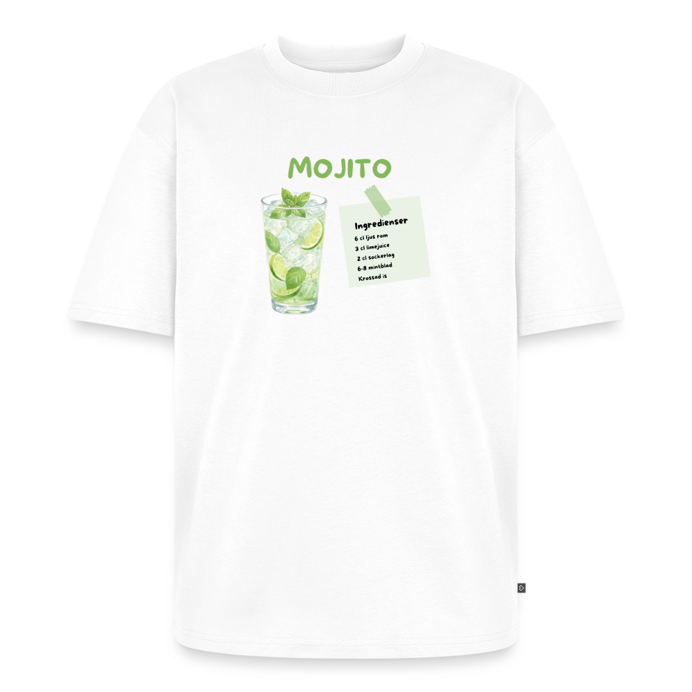 Mojito oversized premium-T-shirt unisex - vit