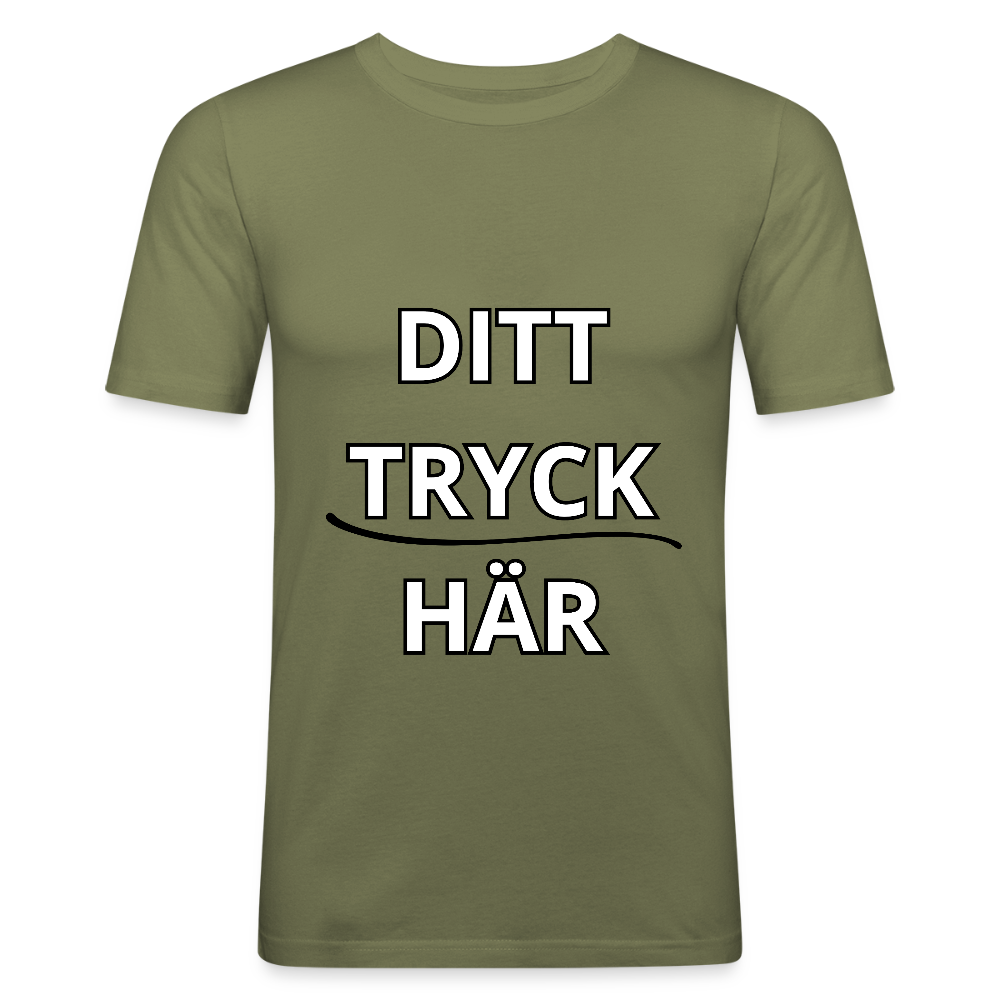 Men's Slim Fit T-Shirt - khakigrön