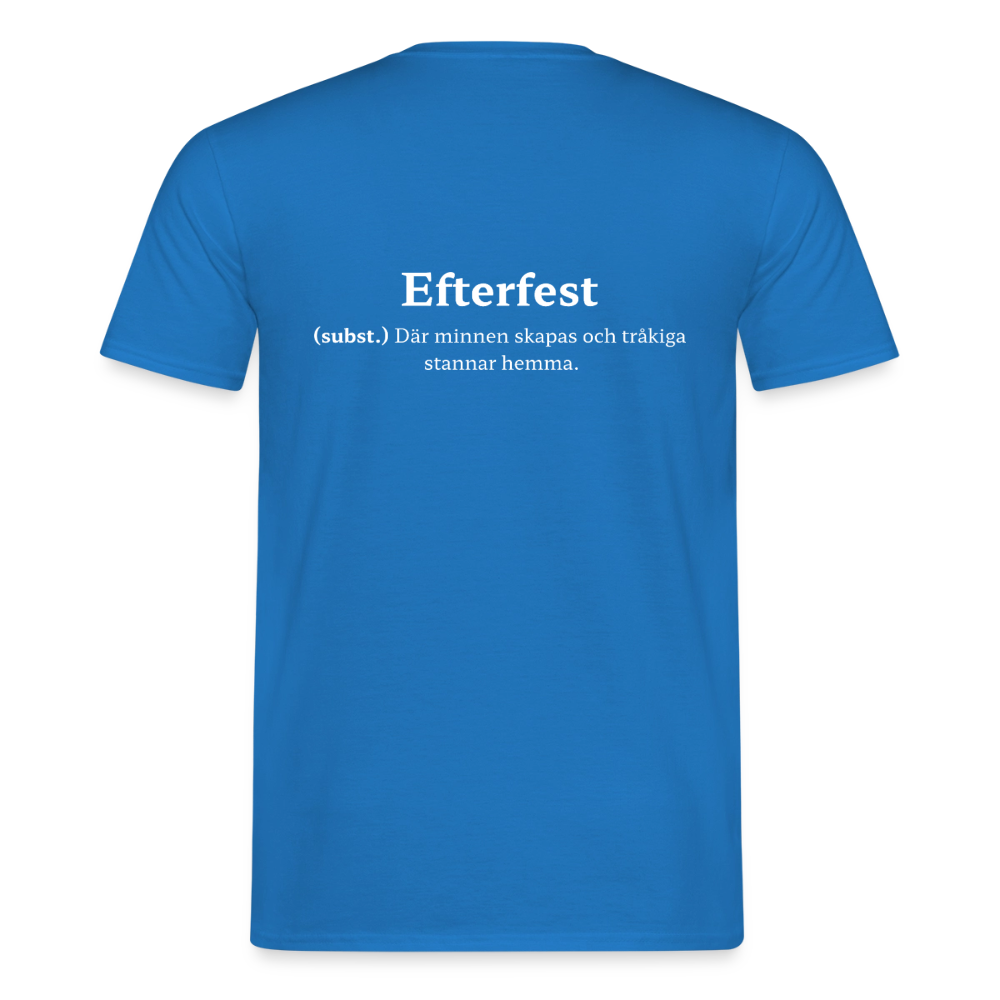 Efterfest T-shirt Herr - kungsblå