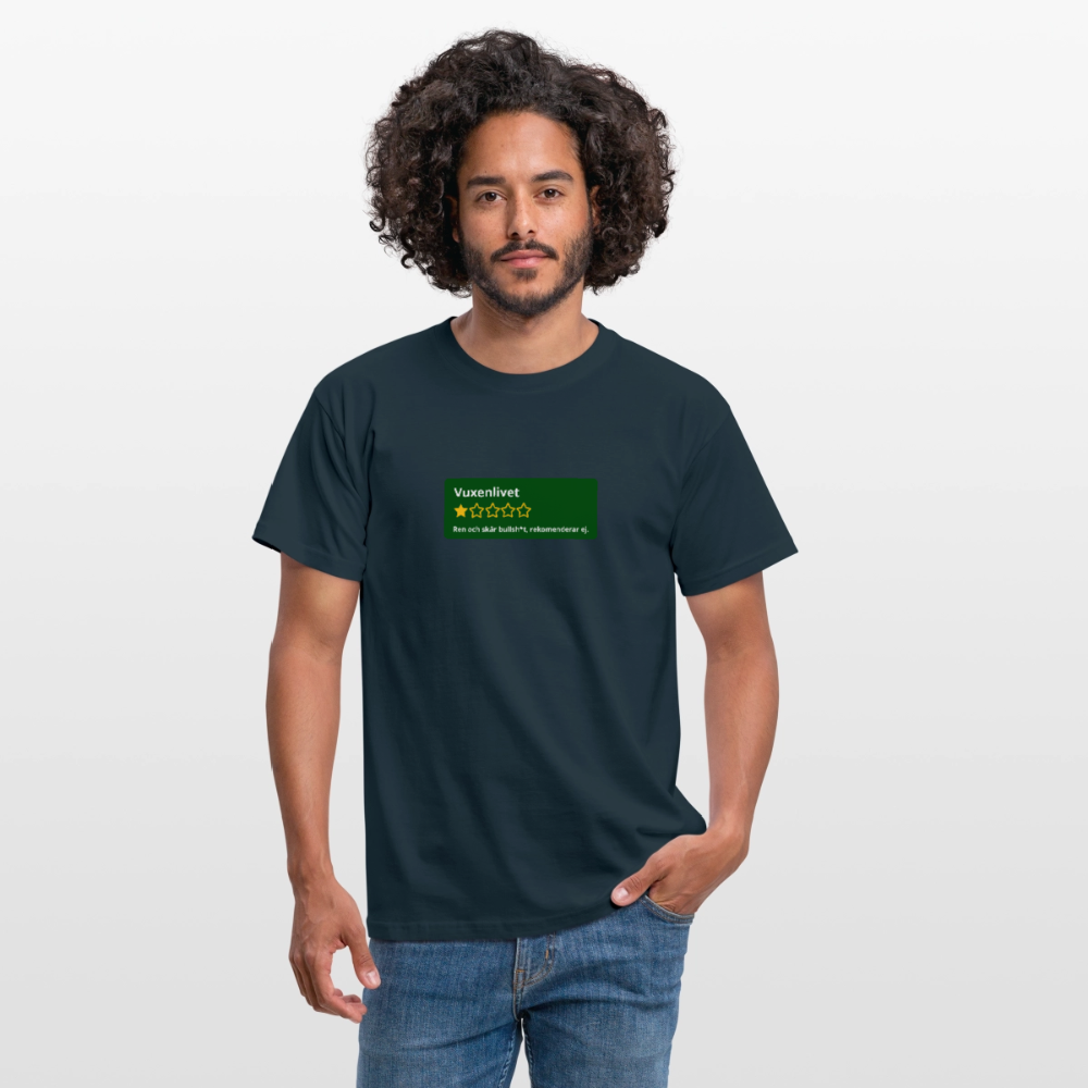 Recension på vuxenlivet T-shirt Herr - marinblå