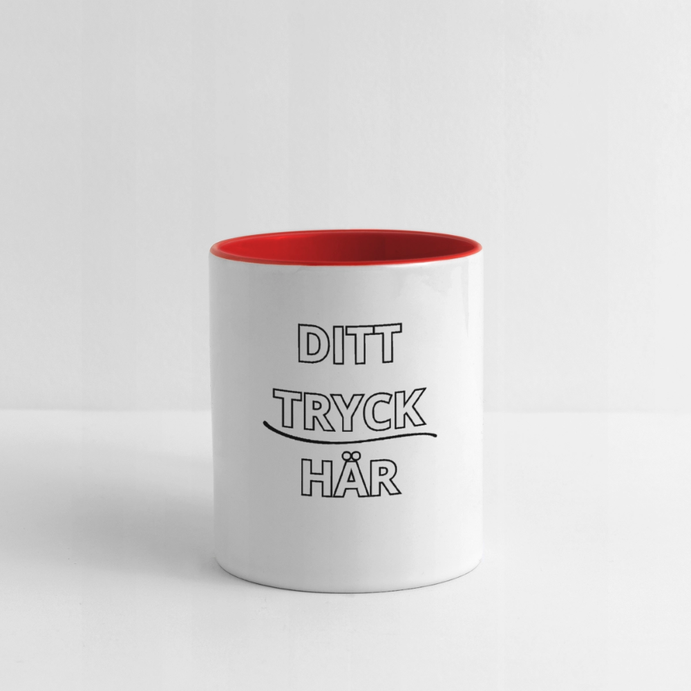 Contrasting Mug - vit/röd