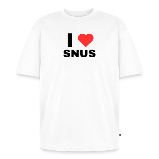 I love snus Oversized premium-T-shirt unisex - vit