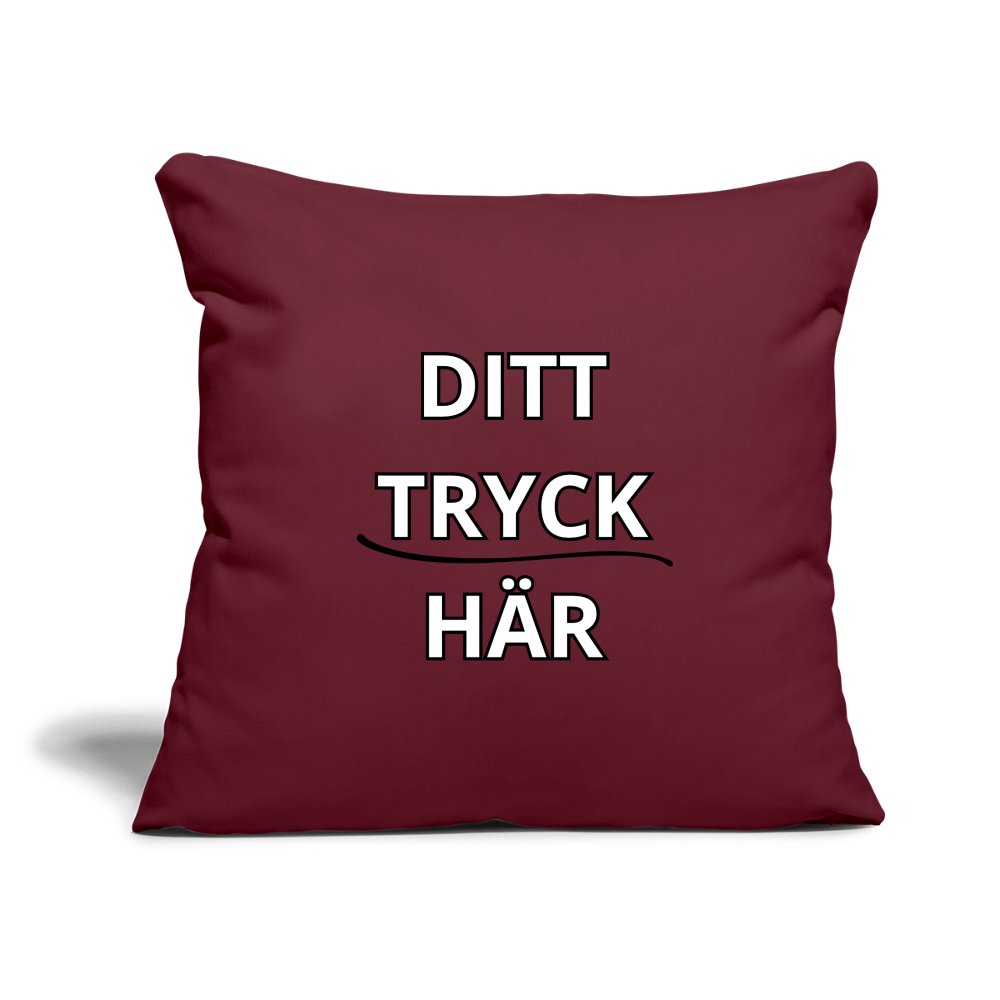 Soffkuddsöverdrag, 45 x 45 cm - vinröd