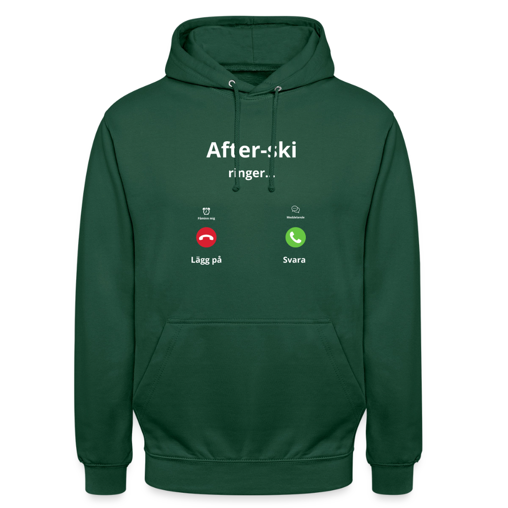 After-ski ringer... Hoodie unisex - buteljgrön