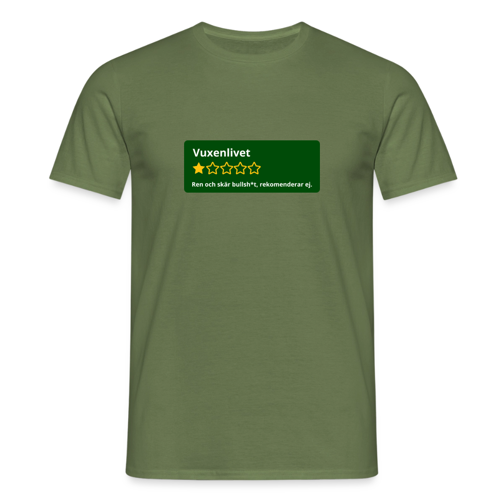 Recension på vuxenlivet T-shirt Herr - Militärgrön