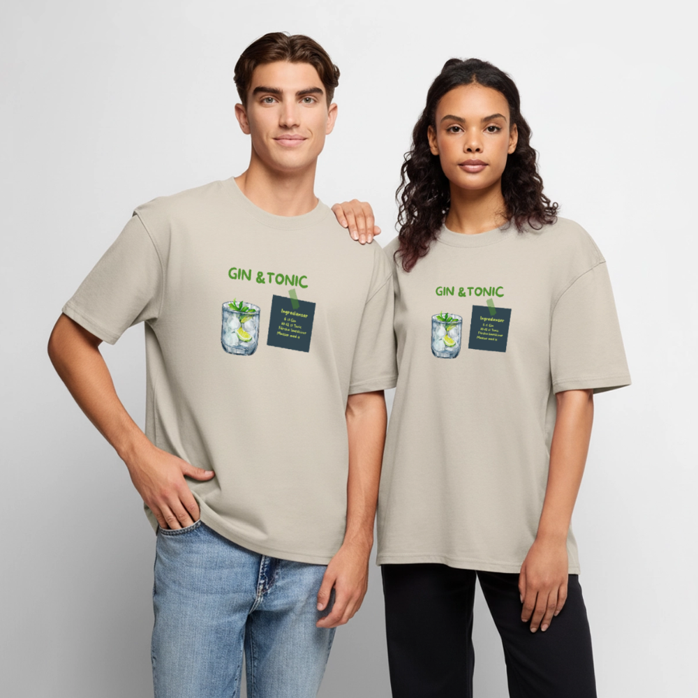 Gin & Tonic oversized premium-T-shirt unisex - beige