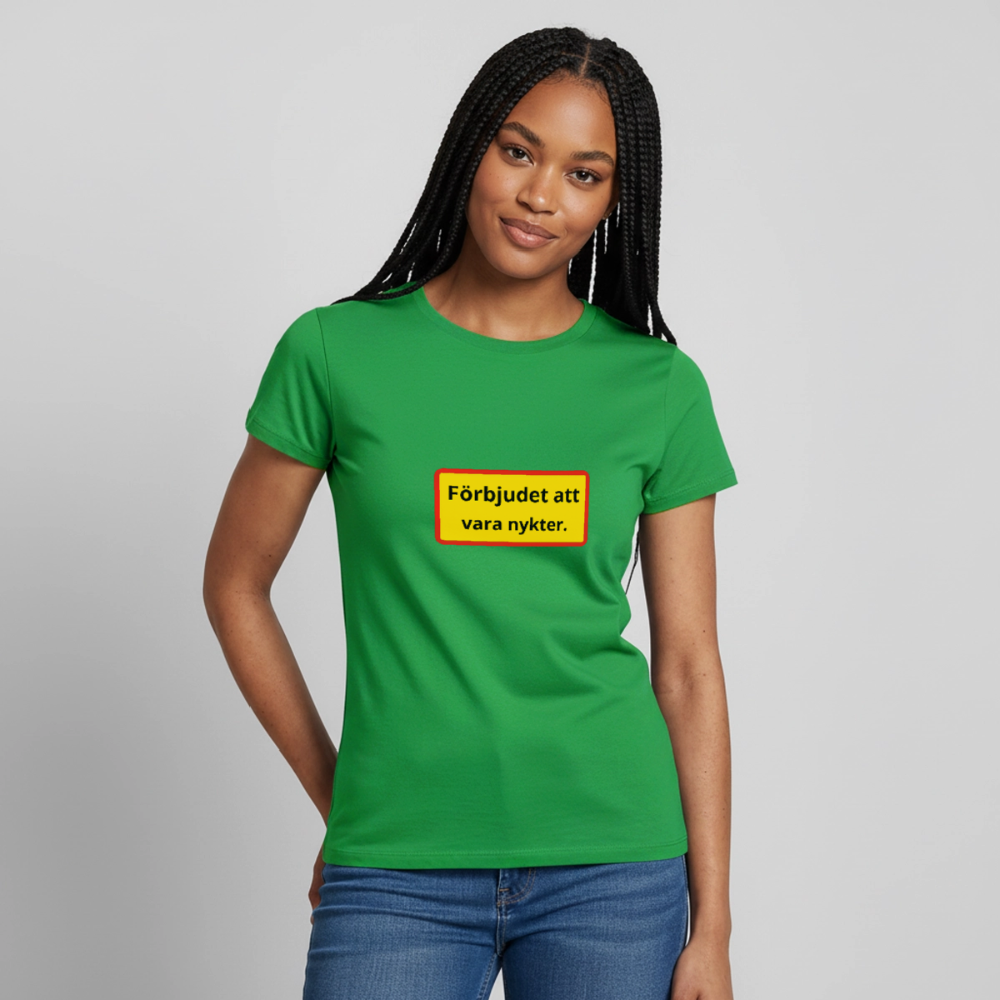 Förbjudet att vara nykter T-shirt Dam - kellygrön