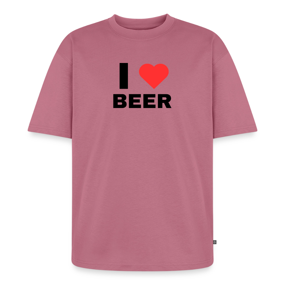 I love beer  Oversized premium-T-shirt unisex - malvafärgad