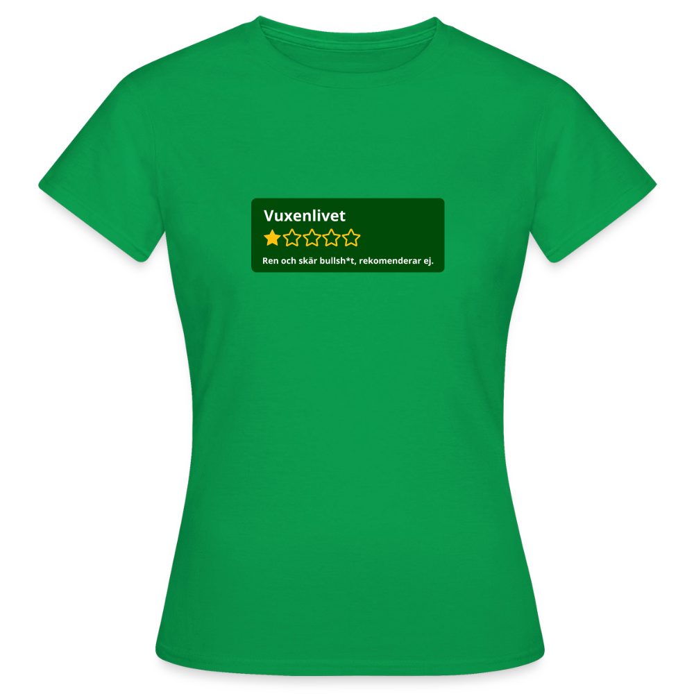 Recension på vuxenlivet T-shirt dam - kellygrön
