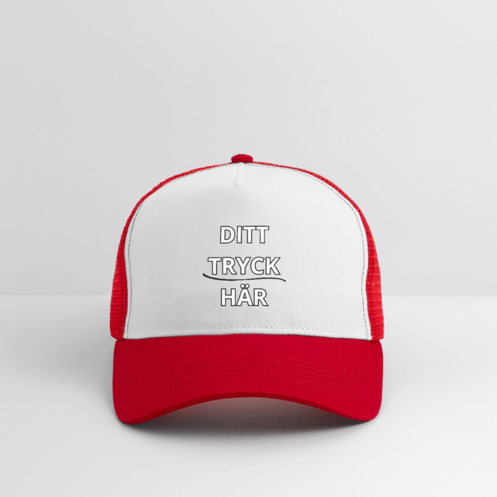 Trucker Cap - vit/röd