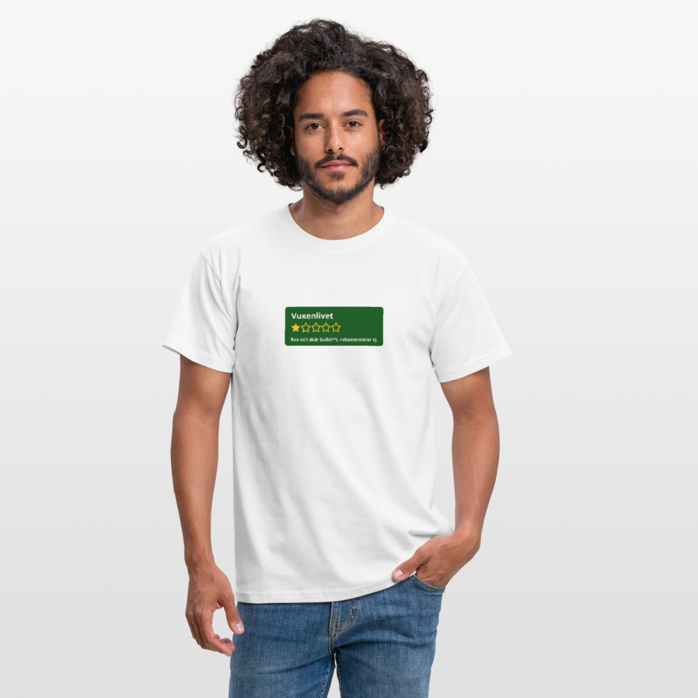 Recension på vuxenlivet T-shirt Herr - vit