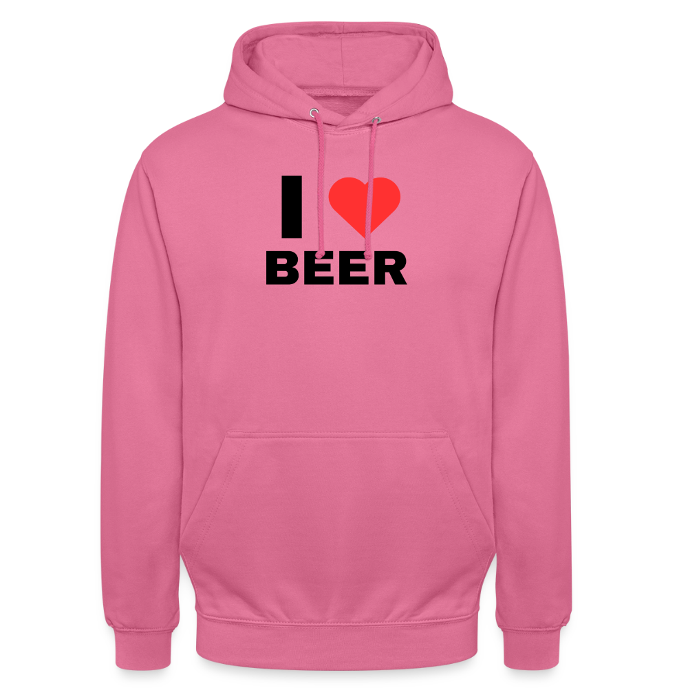 I love beer Hoodie unisex - rosa