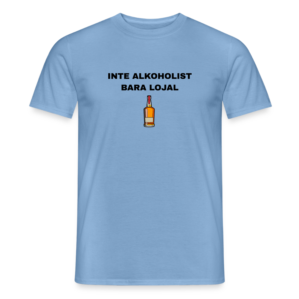 Inte alkoholist bara lojal T-shirt herr - carolina blue
