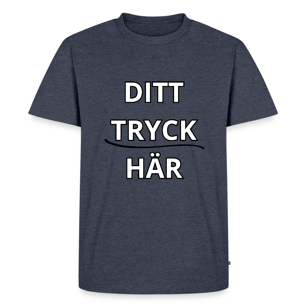 Premium-T-shirt herr - jeansblå 