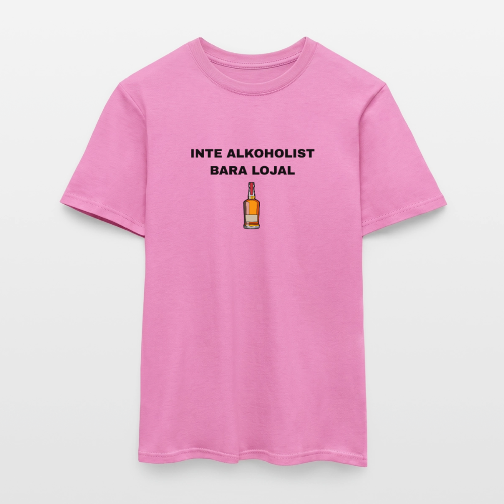 Inte alkoholist bara lojal T-shirt herr - rosa
