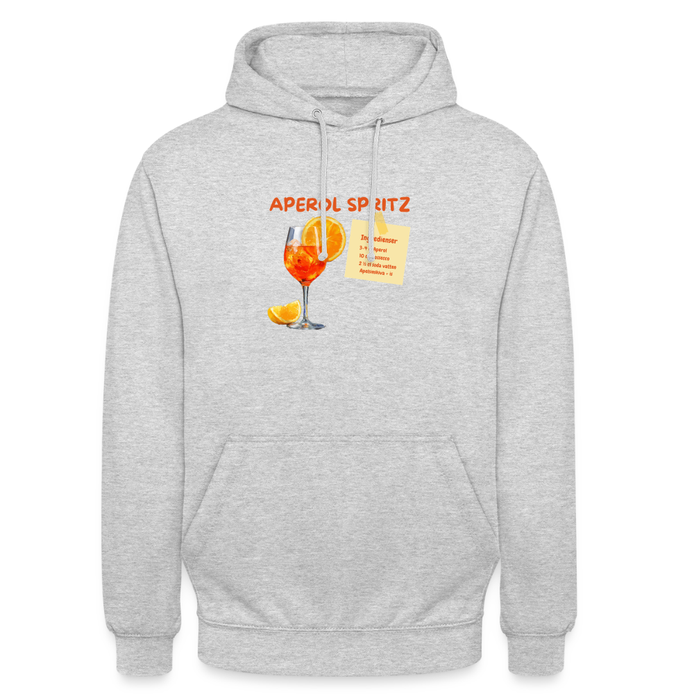 Aperol spritz Hoodie Unisex - ljusgråmelerad