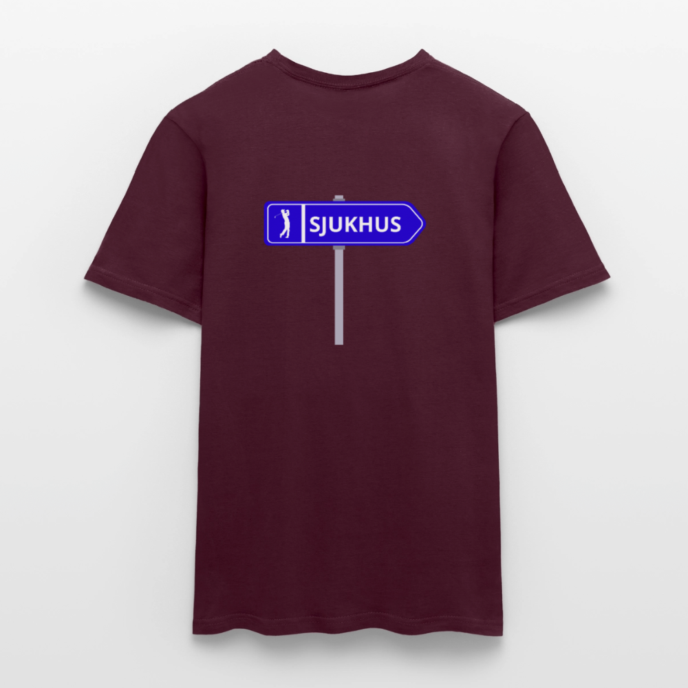 Sjukhus skylt T-shirt herr - tegelröd
