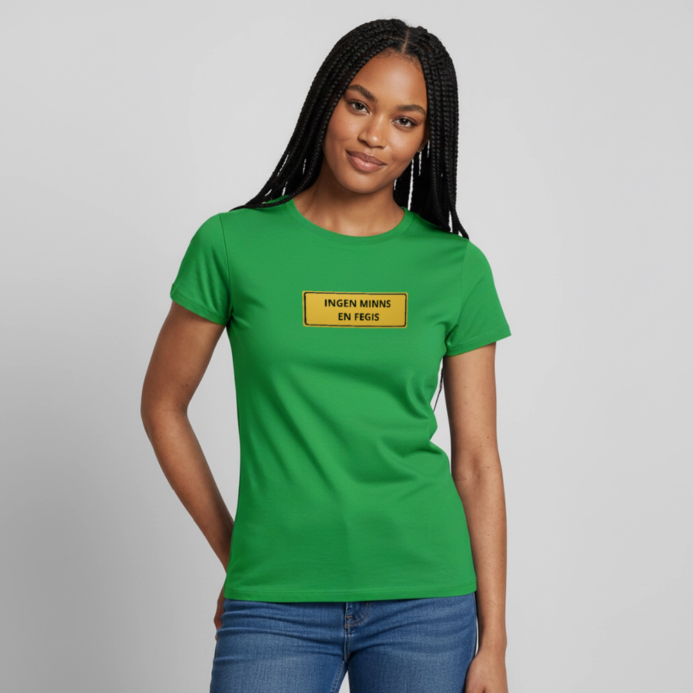 Ingen minns en fegis T-shirt dam - kellygrön