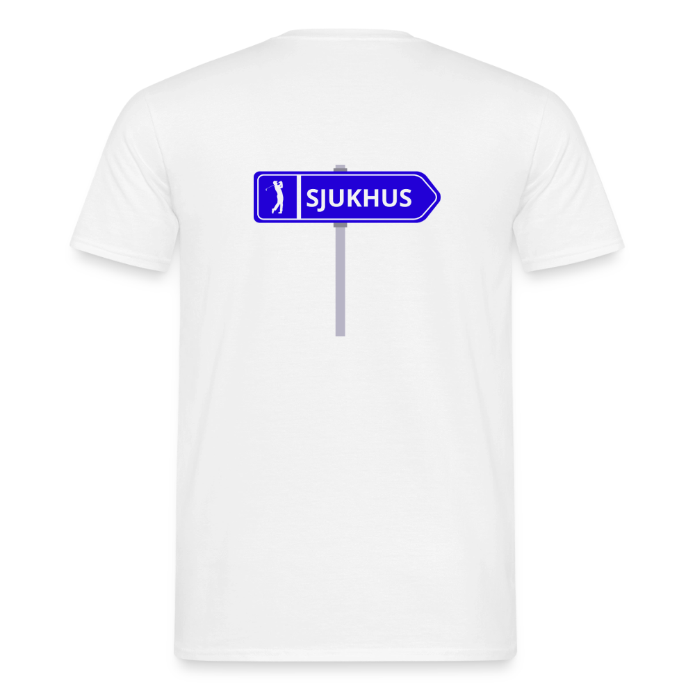 Sjukhus skylt T-shirt herr - vit