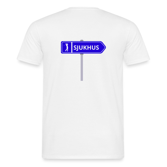 Sjukhus skylt T-shirt herr - vit