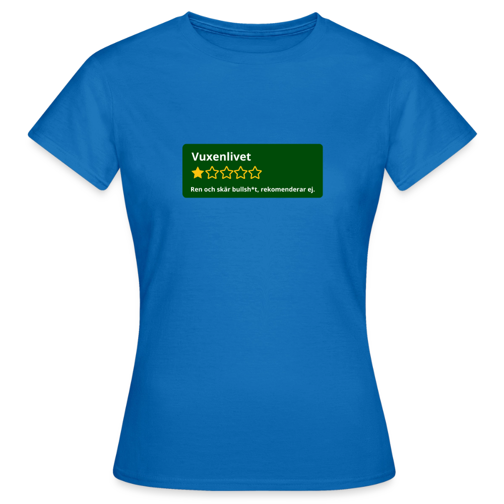 Recension på vuxenlivet T-shirt dam - royalblå