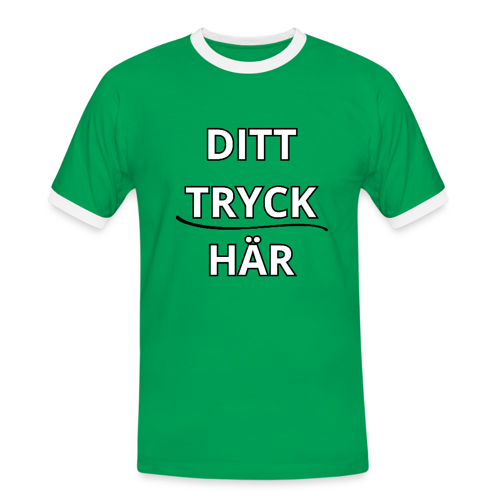 Men's Ringer Shirt - kellygrön/vit