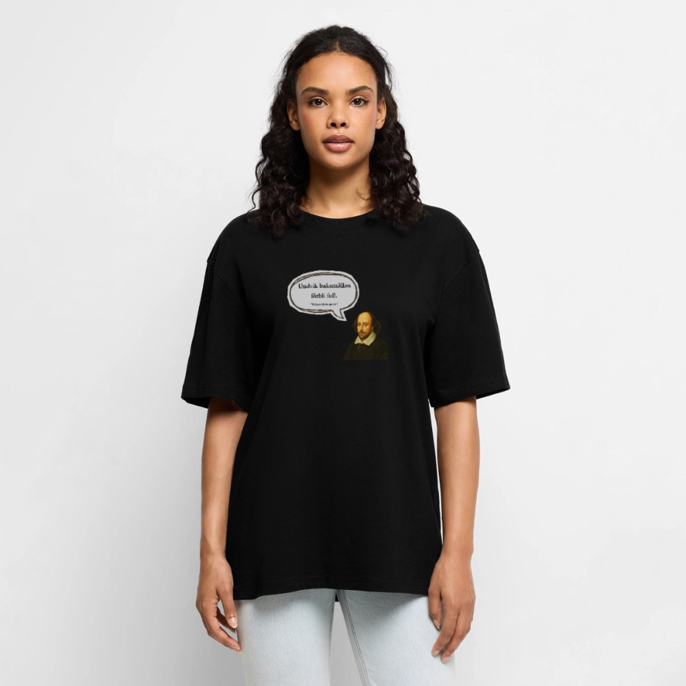 Undvik baksmällan förbli full oversized premium-T-shirt unisex - svart