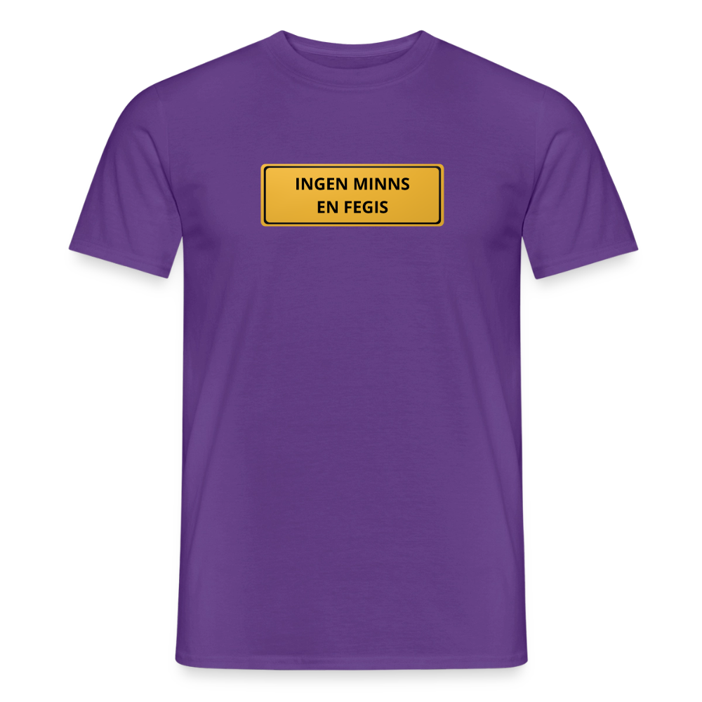 Ingen minns en fegis T-shirt herr - lila