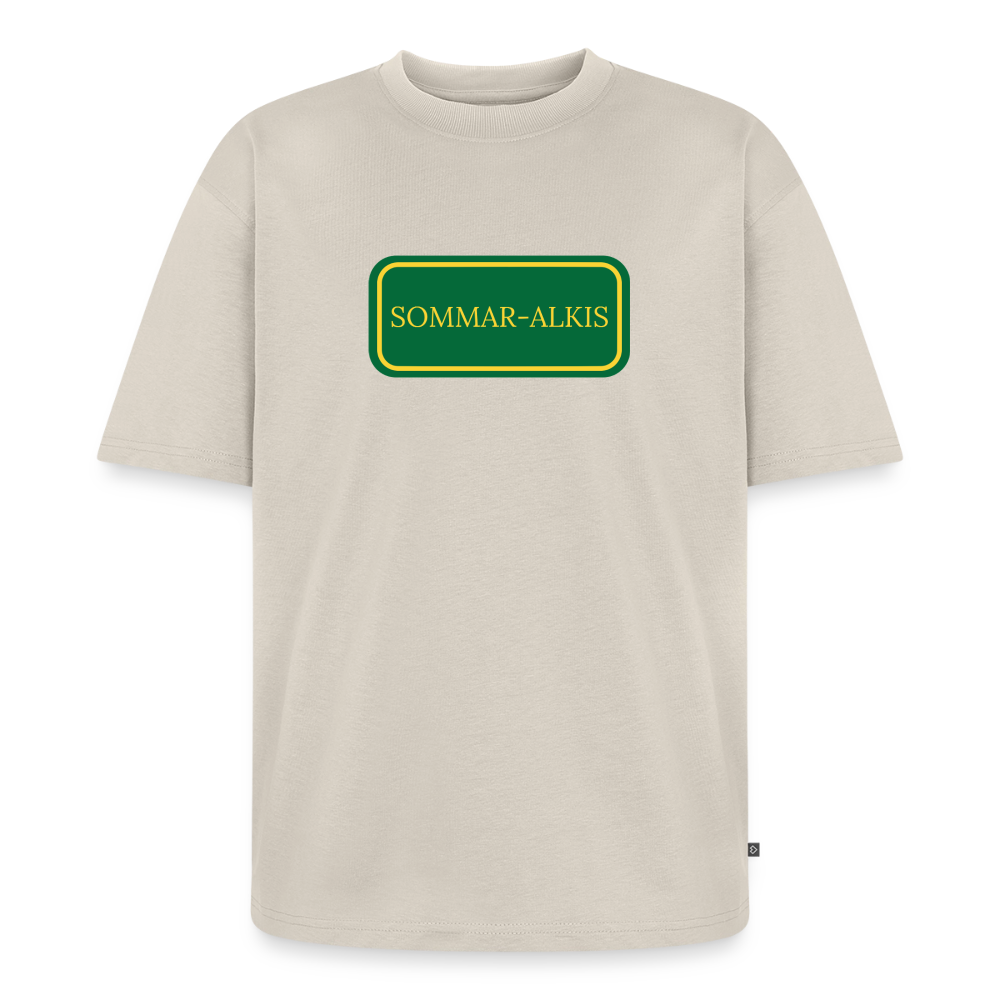 Sommar-alkis Oversized premium-T-shirt unisex - beige