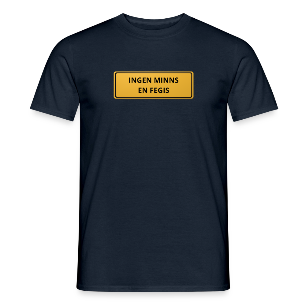 Ingen minns en fegis T-shirt herr - marinblå